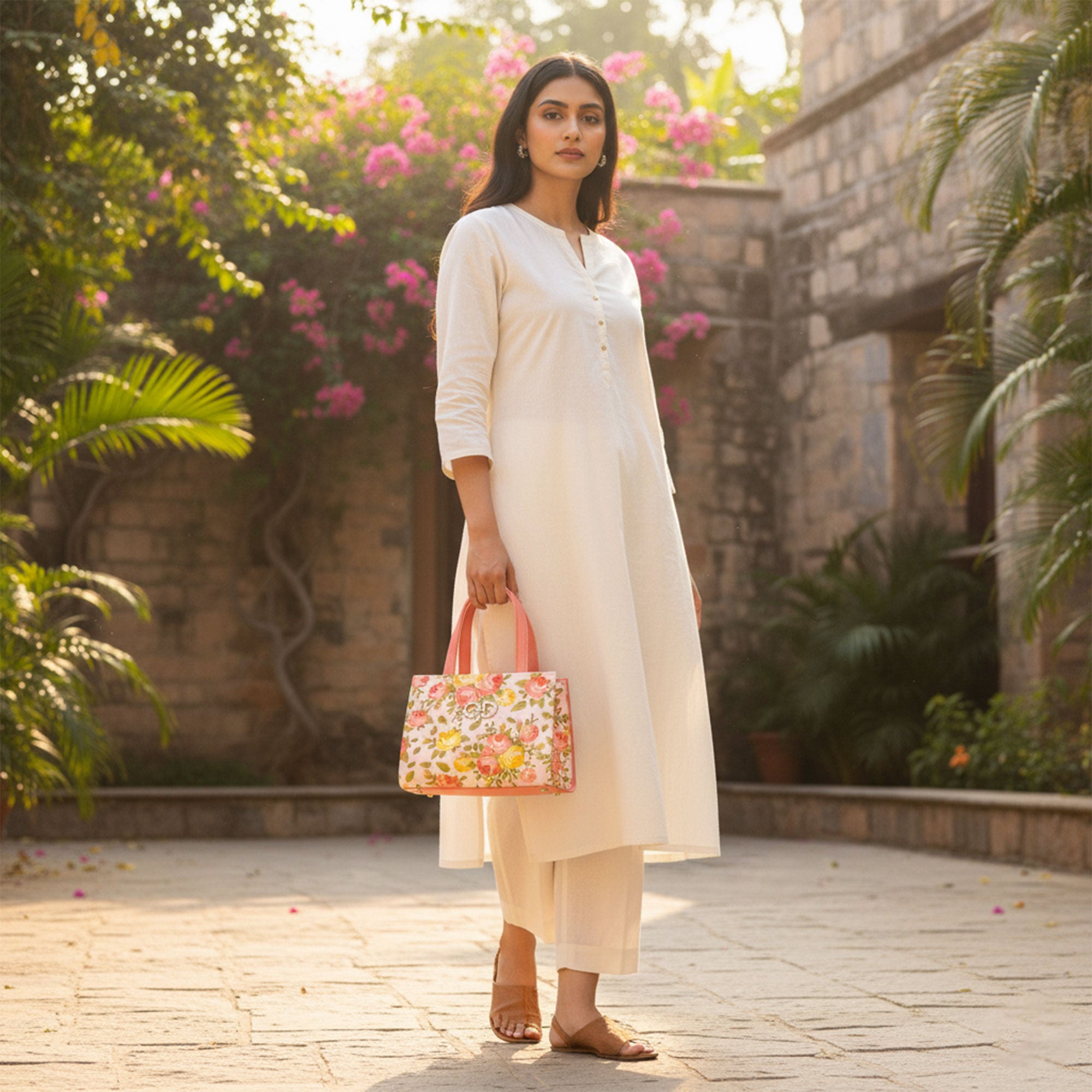 Floral Printed Handbag for Women