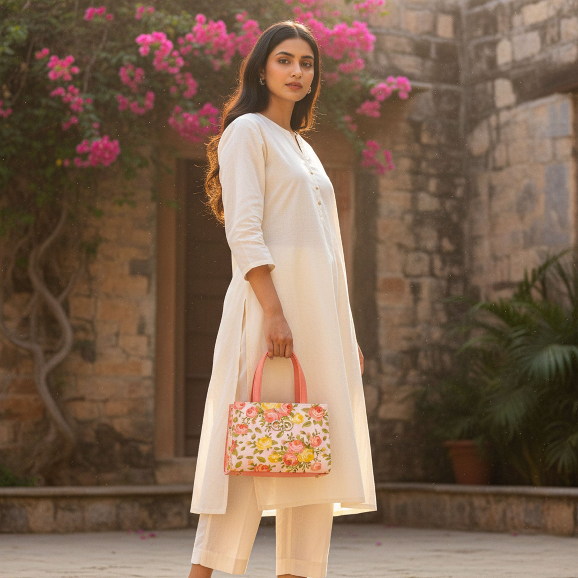 Floral Printed Handbag for Women