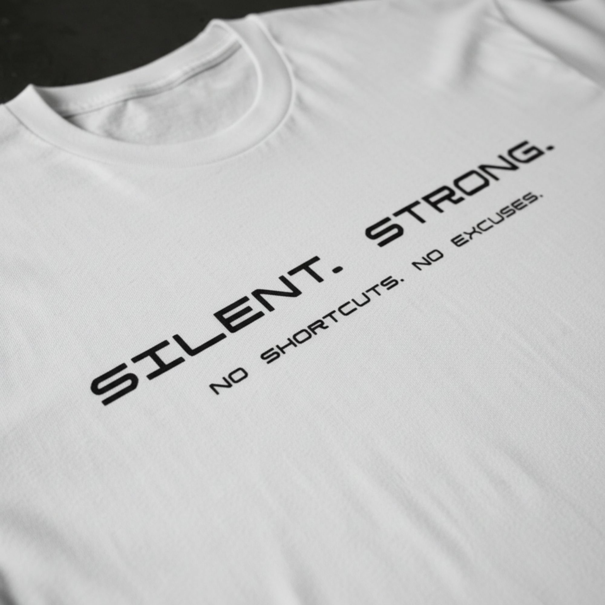 Silent Strong Oversized White T-Shirt for Men