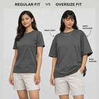 Always Loyalty Over Love Black Oversized Graphic T-Shirt for Women